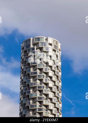 One Park Drive, Residential Skyscraper, Canary Wharf, Docklands, London, England, Großbritannien, GB. Stockfoto