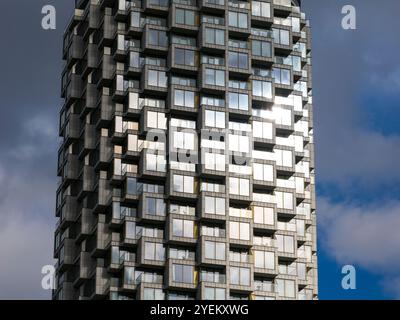 One Park Drive, Residential Skyscraper, Canary Wharf, Docklands, London, England, Großbritannien, GB. Stockfoto