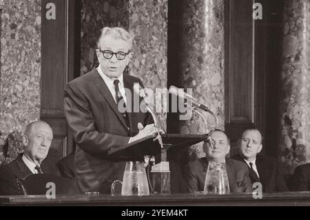 Everett McKinley Dirksen hielt die Rede zur Lage der Union im US-Kapitol in Washington, D.C., USA. 19. Januar 1967 Stockfoto