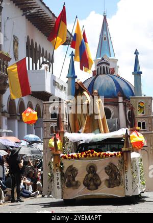 CUENCA STUDENTENPARADE FIESTAS Cuenca, Ecuador 31. Oktober 2024 heute Morgen zollten Studenten aus verschiedenen Bildungseinrichtungen der Stadt Cuenca zu Ehren ihrer 204-jährigen Unabhängigkeit Tribut. Bolivar Street wurde von Tausenden von Bürgern gefüllt, um die Studentenparade zu beobachten, wo 2300 Studenten Tänze und Choreografien vorführten Foto Boris Romoleroux API ACE CUENCA STUDENTENPARADE FESTLICHKEITEN c5ea0a1b38df0ebb21805da1b27e7f2a Copyright: XBORISxROMOLEROUXx Stockfoto