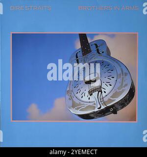 Dire Straits - Brothers In Arms - Original-Vinyl-Cover Stockfoto