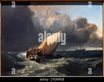 Dutch Boats in a Gale (The Bridgewater Sea Piece), 1801, Joseph Mallord William Turner (1775–1851), The National Gallery, London, Großbritannien Stockfoto