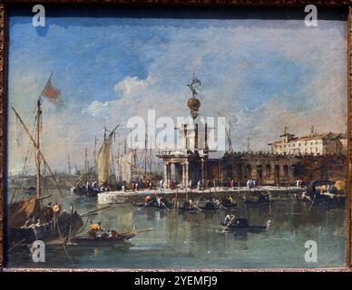 Venedig: Punta della Dogana, 1780er Jahre, Francesco Guardi (1712–1793), National Gallery, London, UK Stockfoto