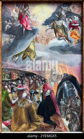 The Adoration of the Name of Jesus, Ende der 1570er Jahre, El Greco (1541–1614), The National Gallery, London, UK Stockfoto