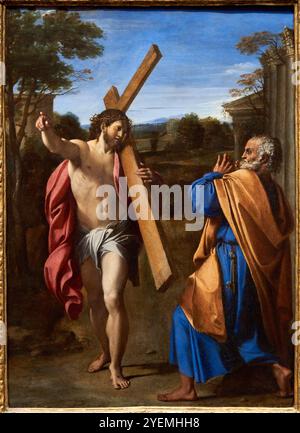 Christus, der dem Heiligen Peter auf dem Weg der Appia erscheint (Domine, quo Vadis?), 1601-1602, Annibale Carracci (1560-1609), die Nationalgalerie, London, Großbritannien Stockfoto