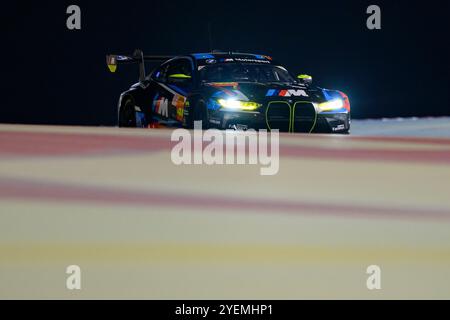 Sakhir, Bahrain. 31. Oktober 2024. TEAM WRT Nr. 46 – BMW M4 LMGT3, Ahmad Al Harthy (OMN), Valentino Rossi (ITA), Maxime Martin (BEL) während P2. Ahmad Al Shehab/Alamy Live News. Stockfoto