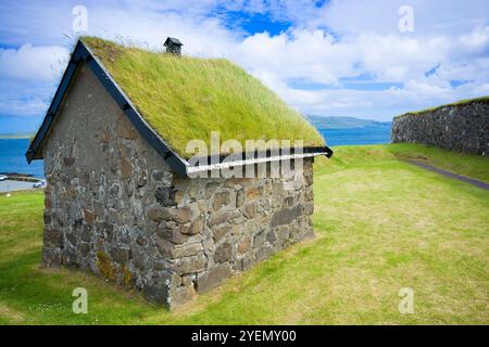 Skansin - historische Festung in Tórshavn, der Hauptstadt der Färöer Stockfoto