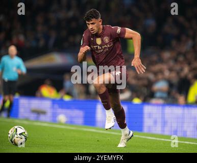 London, Großbritannien. 30. Oktober 2024. Matheus Nunes aus Manchester City in Aktion. Carabao Cup, Achtelfinale des EFL Cup, Tottenham Hotspur gegen Manchester City im Tottenham Hotspur Stadium in London am Mittwoch, 30. Oktober 2024. Dieses Bild darf nur für redaktionelle Zwecke verwendet werden. Foto nur für redaktionelle Verwendung von Sandra Mailer/Andrew Orchard Sportfotografie/Alamy Live News Credit: Andrew Orchard Sportfotografie/Alamy Live News Stockfoto