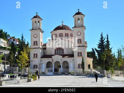 Blick von der Kathedrale Saint Demetrius in Berat, Albanien Stockfoto