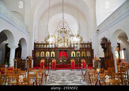 Blick von der Kathedrale Saint Demetrius in Berat, Albanien Stockfoto