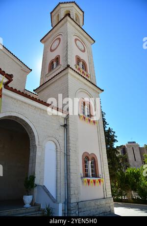 Blick von der Kathedrale Saint Demetrius in Berat, Albanien Stockfoto