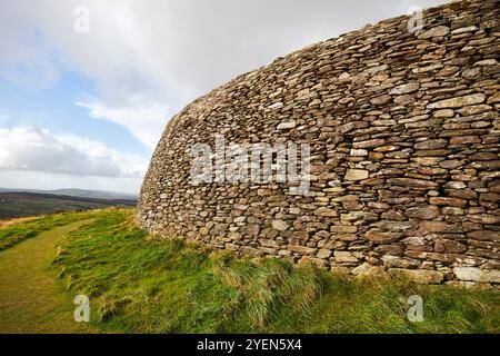 Äußere dicke Mauer des Grianan von Aileach Greenan Hill Fort inishowen, County donegal, republik irland Stockfoto