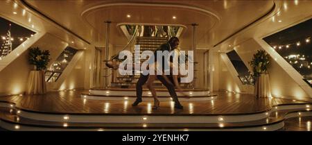 ERSCHEINUNGSDATUM: 17. Januar 2025. TITEL: Better man. STUDIO: Sina Studios. REGIE: Michael Gracey. Ein einzigartiges Profil des britischen Popstars Robbie Williams. DIE HAUPTROLLE: RAECHELLE BANNO als Nicole Appleton, JONNO DAVIES als Robbie Williams. (Credit Image: © Sina Studios/Entertainment Pictures/ZUMAPRESS.com) NUR REDAKTIONELLE VERWENDUNG! Nicht für kommerzielle ZWECKE! Stockfoto