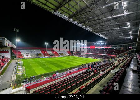 Bosuilstadion vor einem Fußballspiel zwischen Antwerp FC und KMSK Deinze während der 2. Runde des Croky Cup 2024-2025 am Donnerstag, den 31. Oktober 2024 in Antwerpen, Belgien. Quelle: Sportpix/Alamy Live News Stockfoto