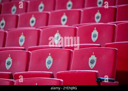 Bosuilstadion vor einem Fußballspiel zwischen Antwerp FC und KMSK Deinze während der 2. Runde des Croky Cup 2024-2025 am Donnerstag, den 31. Oktober 2024 in Antwerpen, Belgien. Quelle: Sportpix/Alamy Live News Stockfoto