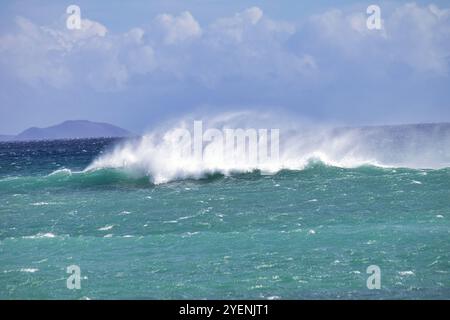 Verspielte Wasserwellen auf maui. Stockfoto