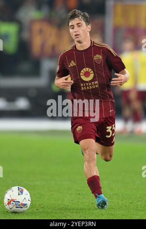 Stadio Olimpico, Rom, Italien. 31. Oktober 2024. Serie A Fußball; Roma versus Turin; Tommaso Baldanzi von AS Roma Credit: Action Plus Sports/Alamy Live News Stockfoto