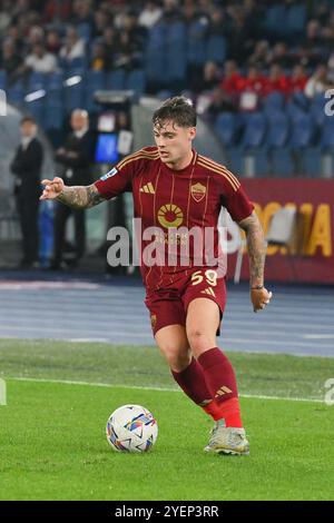 Stadio Olimpico, Rom, Italien. 31. Oktober 2024. Serie A Fußball; Roma versus Turin; Nicola Zalewski von AS Roma Credit: Action Plus Sports/Alamy Live News Stockfoto