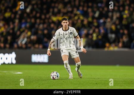 Brondby, Dänemark. 31. Oktober 2024. Emiliano Martinez (5) vom FC Midtjylland wurde während des Oddset Pokalen-Pokalspiels zwischen Broendby IF und dem FC Midtjylland im Brondby Stadion gesehen. Quelle: Gonzales Photo/Alamy Live News Stockfoto