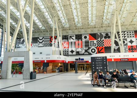 Belgrad Centre Railway Station, umgangssprachlich Prokop genannt, neuer Hauptbahnhof in Belgrad, Hauptstadt Serbiens, am 31. Oktober 2024 Stockfoto