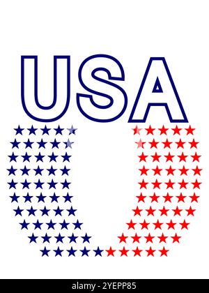 Amerikanische Flagge Symbole patriotisches Symbol Zeichen auf weißem Hintergrund Vektor Design Stock Vektor