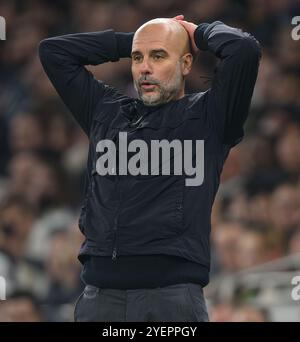 London, Großbritannien. 30. Oktober 2024. Tottenham Hotspur / Manchester City - Carabao Cup - Tottenham Hotspur Stadium. Manchester City Manager Pep Guardiola. Bildnachweis: Mark Pain / Alamy Live News Stockfoto