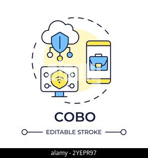 COBO Multi Color Concept Symbol Stock Vektor