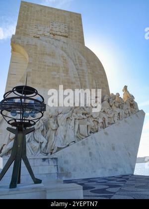 Das Denkmal des Konquistadors in Lissabon an einem sonnigen Tag Stockfoto