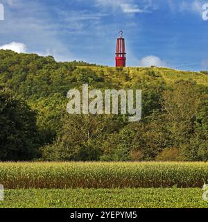 Kunstwerk Geleucht, Künstler Otto Piene, Rheinpreussen slagheap, Moers, Ruhrgebiet, Nordrhein-Westfalen, Deutschland, Europa Stockfoto