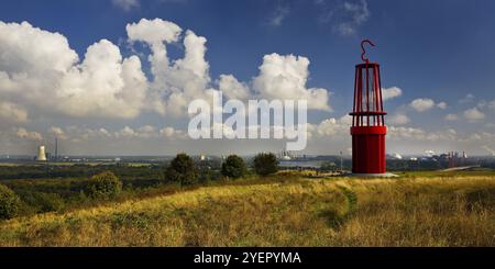 Kunstwerk Geleucht, Künstler Otto Piene, Rheinpreussen slagheap, Moers, Ruhrgebiet, Nordrhein-Westfalen, Deutschland, Europa Stockfoto