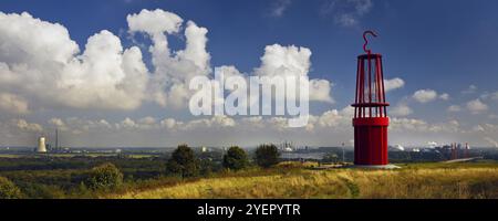 Kunstwerk Geleucht, Künstler Otto Piene, Rheinpreussen slagheap, Moers, Ruhrgebiet, Nordrhein-Westfalen, Deutschland, Europa Stockfoto