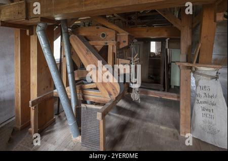 Historischer Plansichter in einer ehemaligen Maismühle, Bayern, Deutschland, Europa Stockfoto