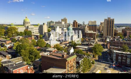 Harrisburg Hauptstadt von Pennsylvania auf der Susquehanna Stockfoto