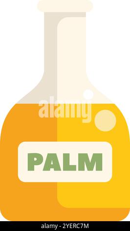 Laborglaswaren, die Palmöl enthalten, mit einem Etikett, das den Inhalt angibt Stock Vektor