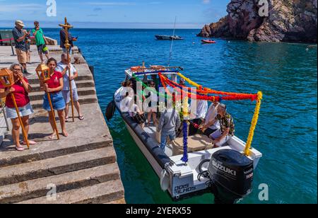 Berlenga Island, Portugal: 22. Juni 2024: Festival zu Ehren des heiligen Johannes des Täufers auf der Insel Berlenga, Peniche. Portugal Stockfoto