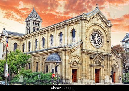 Die Kirche Eglise Notre-Dame-Des-Champs. Paris. Frankreich Stockfoto