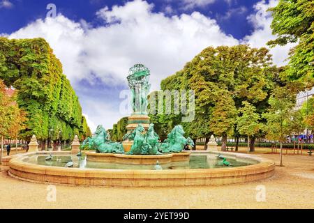 Jardin du Luxembourg in Paris, Fontaine de l'Observatoir. Paris. Stockfoto