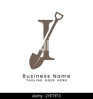 Logodesign „Letter I“. Symbol für die Konstruktion des Alphabets I Stock Vektor