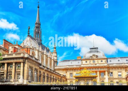 Paris-Justizpalast (Palais de Justice de Paris) in Paris. Frankreich. Stockfoto