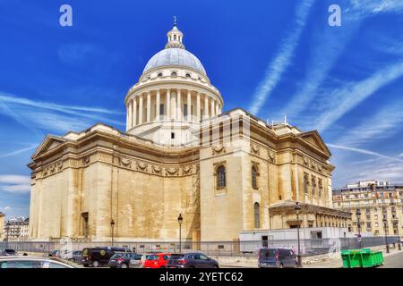 PARIS, Frankreich - 8. Juli 2016: Französische Mausoleum des großen Menschen in Frankreich - das Pantheon in Paris. Stockfoto