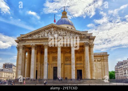 PARIS, Frankreich - 8. Juli 2016: Französische Mausoleum des großen Menschen in Frankreich - das Pantheon in Paris. Stockfoto