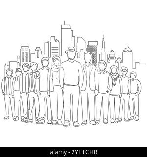 Einzelne kontinuierliche Linienzeichnung junger glücklicher männlicher und weiblicher Führungskräfte, die gemeinsam ihre berufliche Beförderung feiern. Junge Startup-Gründer und CEO sind erzogen Stock Vektor
