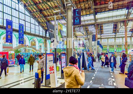 Paris, Prance-19. März 2024: Bahnhof Gare de Lyon in Paris. Stockfoto