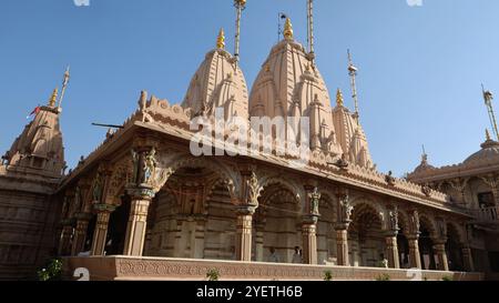 Swaminaraya-Tempel in Ahmedabad, Gujarat, Indien Stockfoto