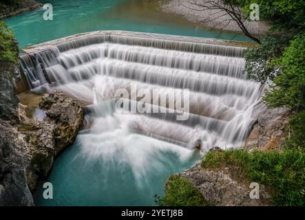 Wasserfall in Füssen (Lechfall) Stockfoto