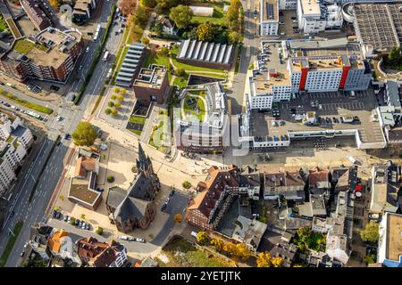 Luftbild, Neubau Europagarten mit Baustelle und Europaplatz, Kreuzkirche und Bahnhofstraße, LWL-Museum für Archäologie und Kultur, Westfälisches Landesmuseum, Herne-Mitte, Herne, Ruhrgebiet, Nordrhein-Westfalen, Deutschland ACHTUNGxMINDESTHONORARx60xEURO *** Luftaufnahme, Neubau Europagarten mit Baustelle und Europaplatz, Kreuzkirche und Bahnhofstraße, LWL Museum für Archäologie und Kultur, Westfälisches Landesmuseum, Herne Mitte, Herne, Ruhrgebiet, Nordrhein-Westfalen, Deutschland ACHTUNGxMINDESTHONORARx60xEURO Stockfoto