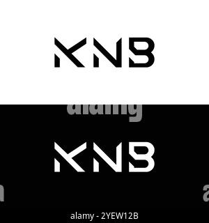 Kreatives KNB-Logo mit Monogramm Stock Vektor