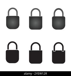 Sammlung von Sperrvektorsymbolen. Sammlung offener oder geschlossener Schilder, Türsymbole Stock Vektor