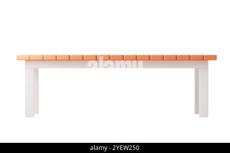 Zeichentrickstil-Tabelle, 3D-Rendering. 3D-Abbildung. Stockfoto