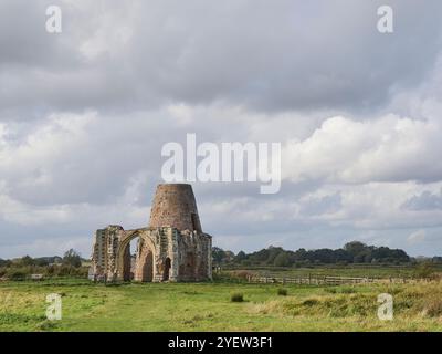 St Benet's Abbey am Fluss Bure Norfolk Broads Norfolk Stockfoto